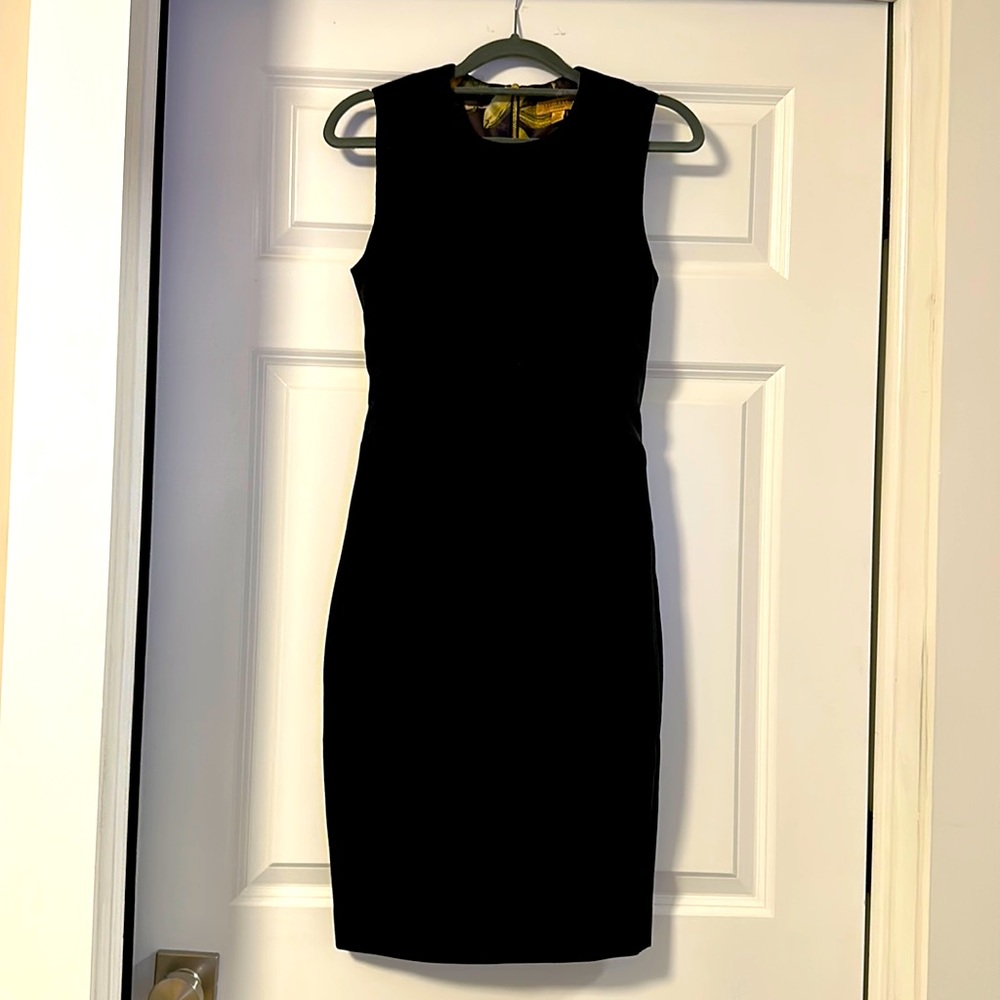 Ted Baker black midi dress . Gentry used once only. Size 0US